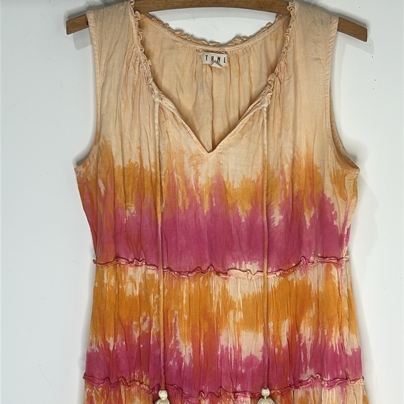 THML Tie Dyed Tiered Boho Midi Dress Size Small - Picture 16 of 16